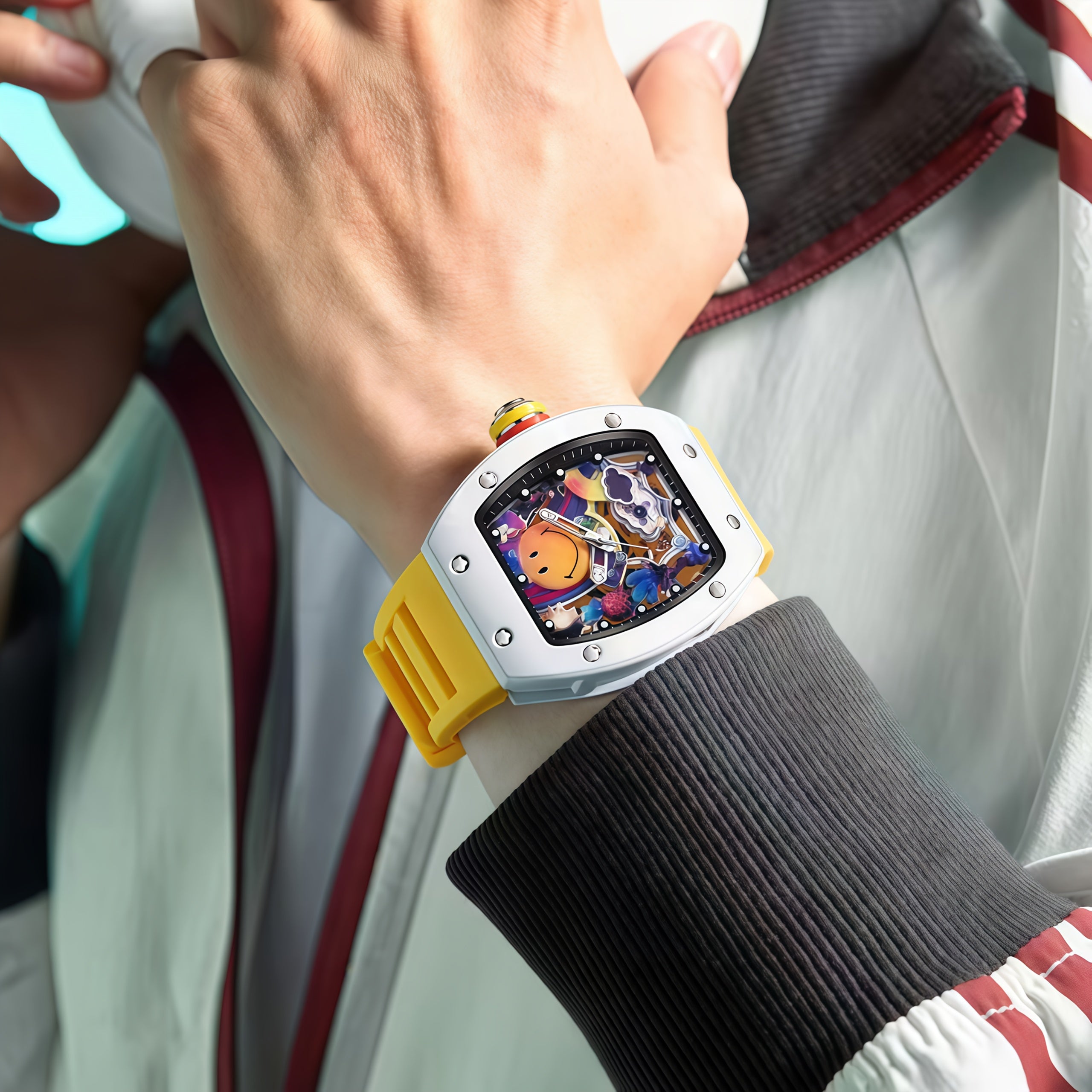 VIBELIX – Men’s Designer Art Dial Watch with Sport Strap Sergio Cavelli