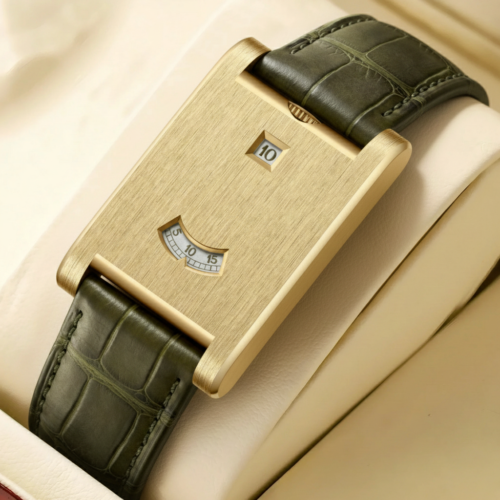 Rectangular DRYLAXO VX-580 dress watch by GIORGIO MARENO featuring a sleek design and elegant hour markers.